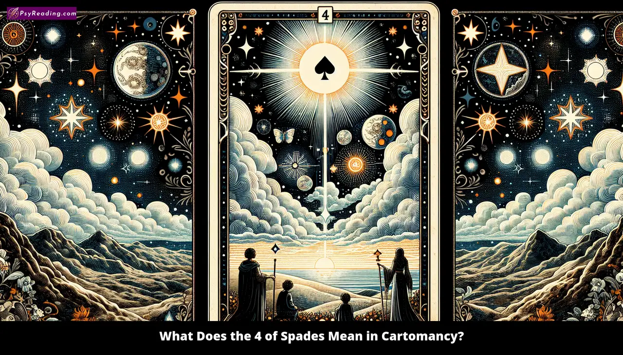 Cartomancy: Symbolic meaning of 4 of Spades.