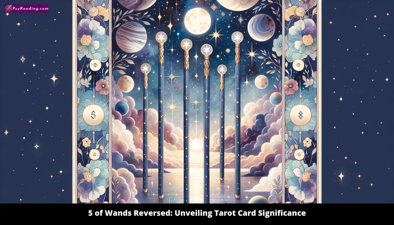 Tarot card: Reversed 5 of Wands interpretation.