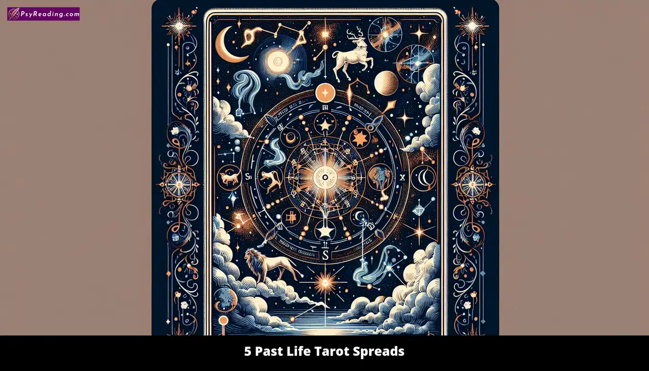 Past Life Tarot Spreads - Mystical divination cards.
