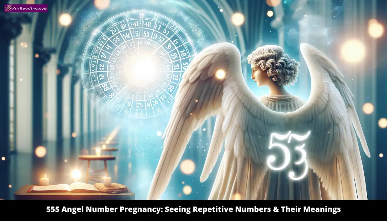 Pregnant woman seeing angelic repetitive numbers.