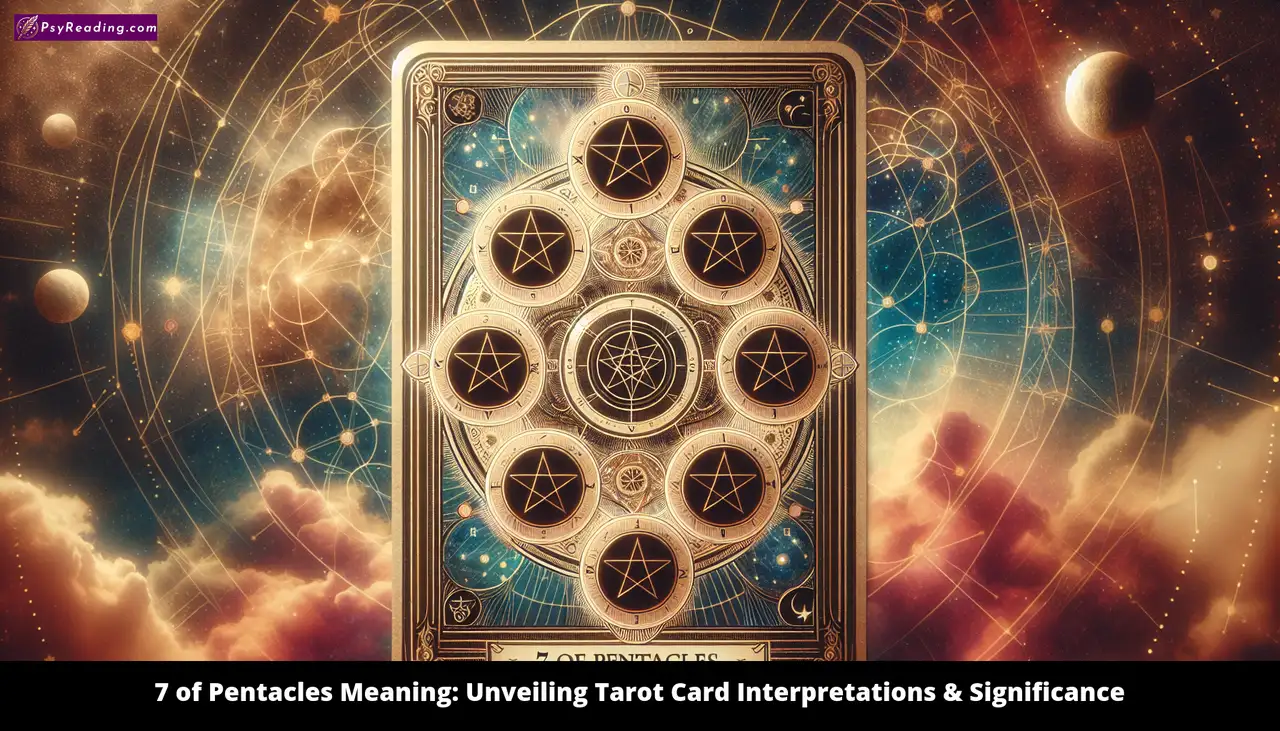 Tarot card: 7 of Pentacles interpretation.