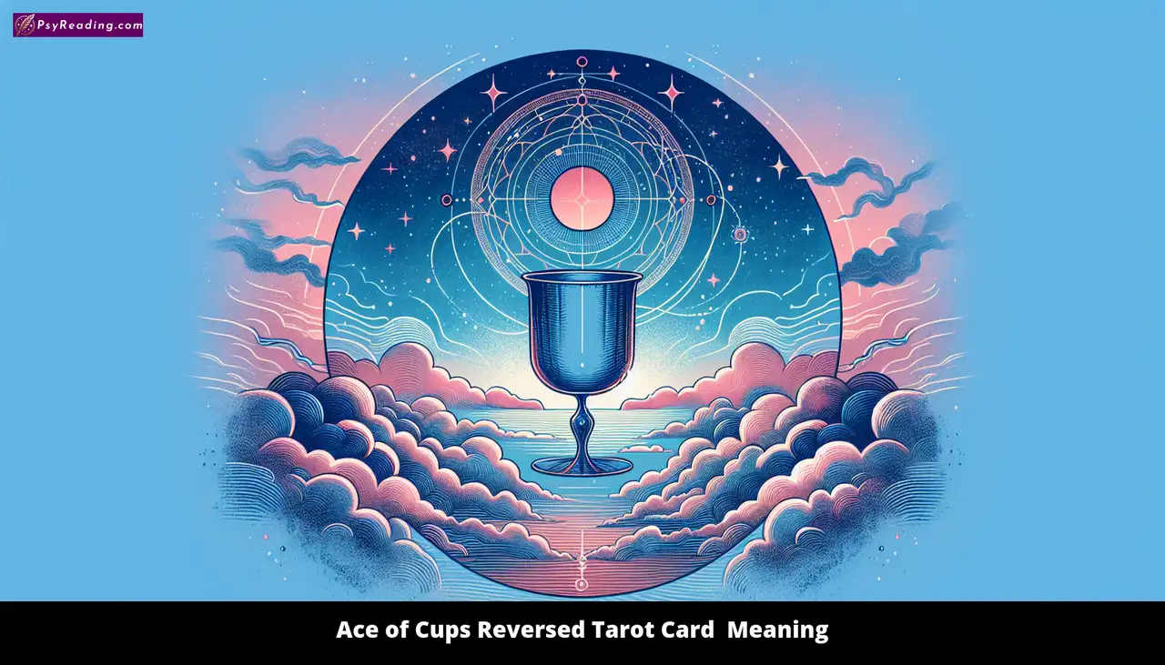 Reversed Ace of Cups Tarot Card