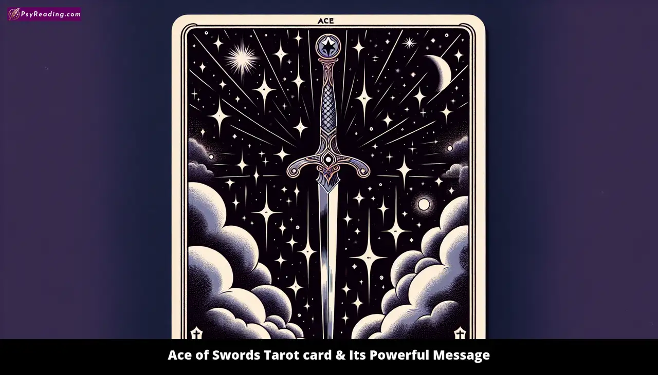 Tarot card Ace of Swords - Powerful message.