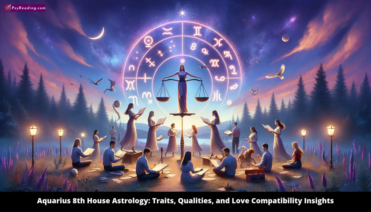 Aquarius 8th House Astrology: Traits, Qualities, and Love Compatibility Insights - Zodiac symbol and astrological analysis.