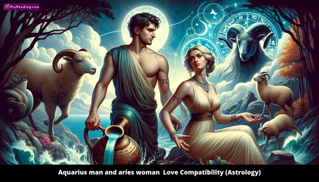 Aquarius man and Aries woman astrology love.