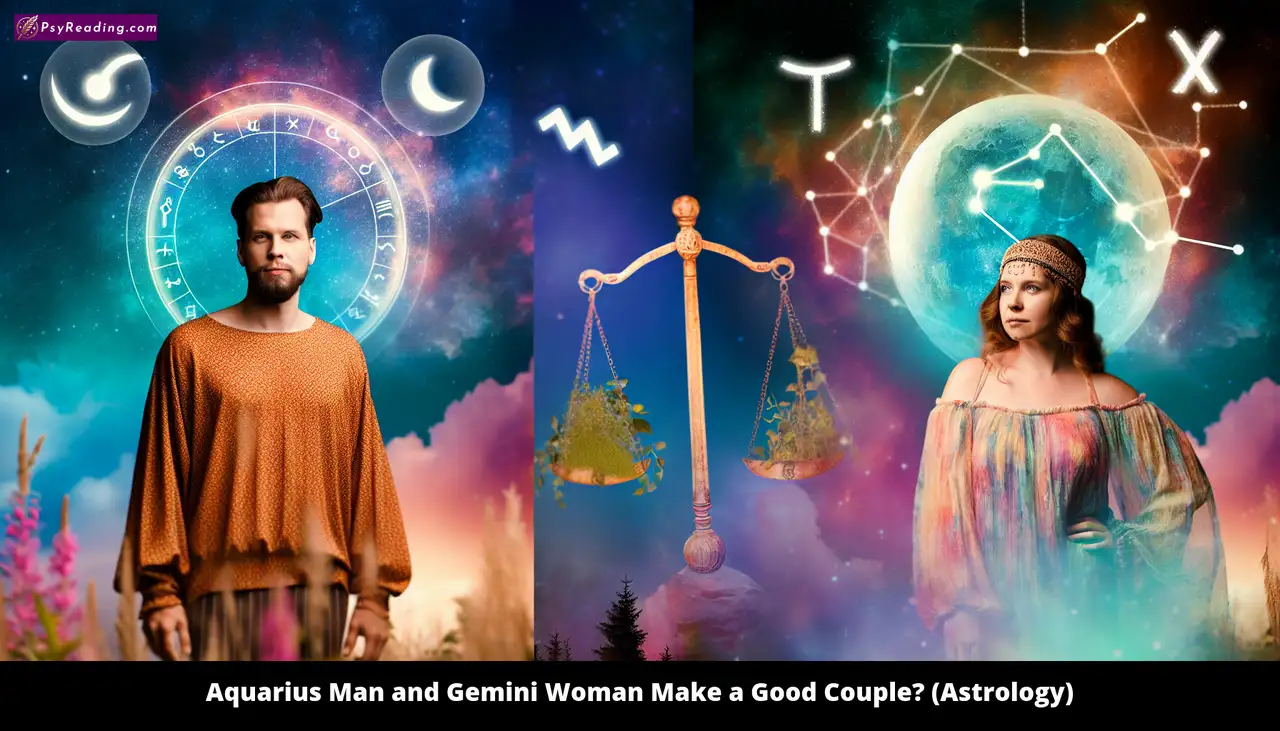 Aquarius man and Gemini woman astrology compatibility.