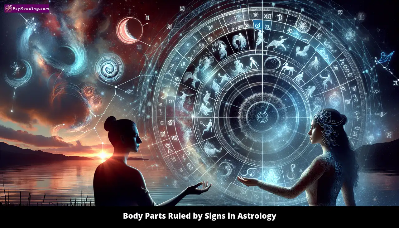 Astrological influence on body parts.