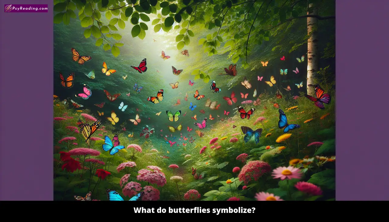 Butterflies symbolize transformation and beauty.