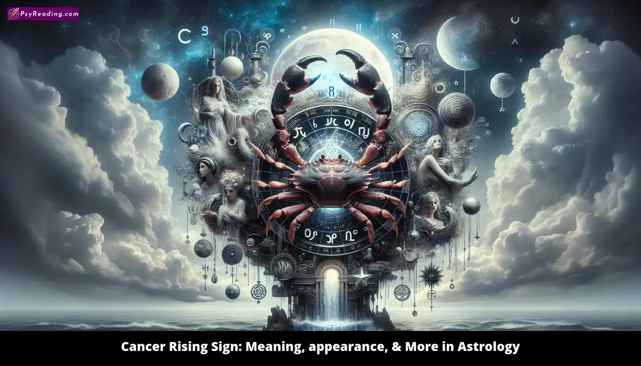 Cancer zodiac symbol representing astrology's rising sign.