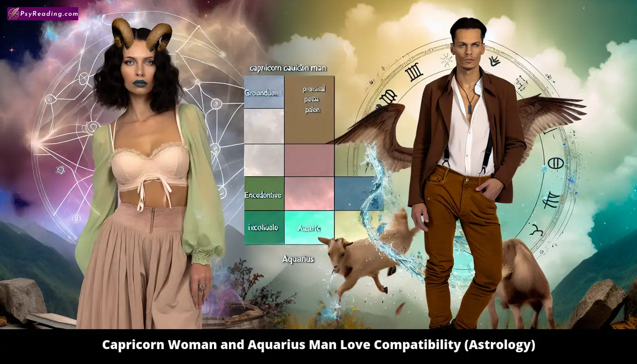 Capricorn woman and Aquarius man astrology love.