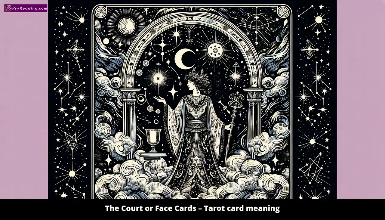 Tarot card court and face cards interpretation.