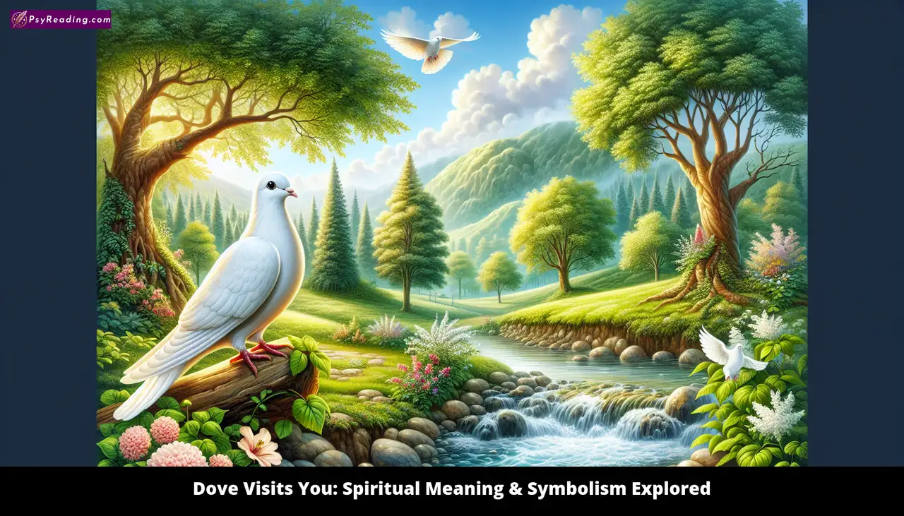 Dove symbolizes spirituality and meaningful visit.