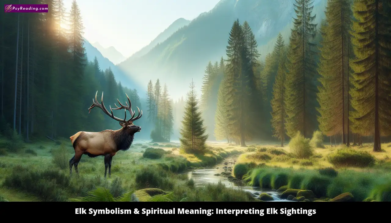 Elk in nature, symbolizing strength and spirituality.