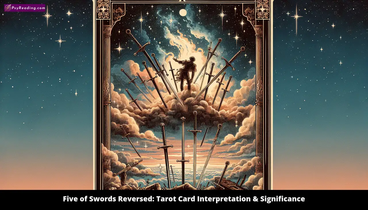 Tarot card: Five of Swords Reversed