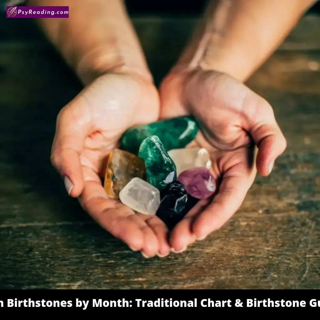 Birthstones chart for each month