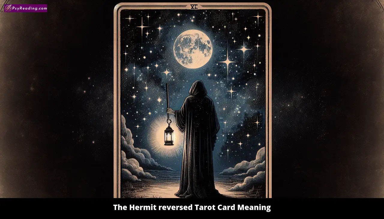 Reversed Hermit Tarot Card - Isolation and Reflection