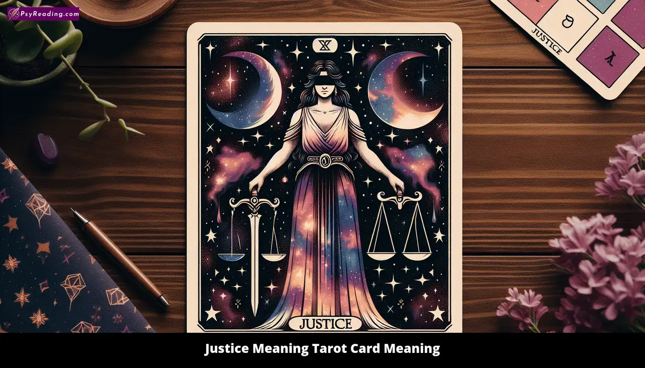 Justice Tarot Card Symbolizing Fairness and Balance