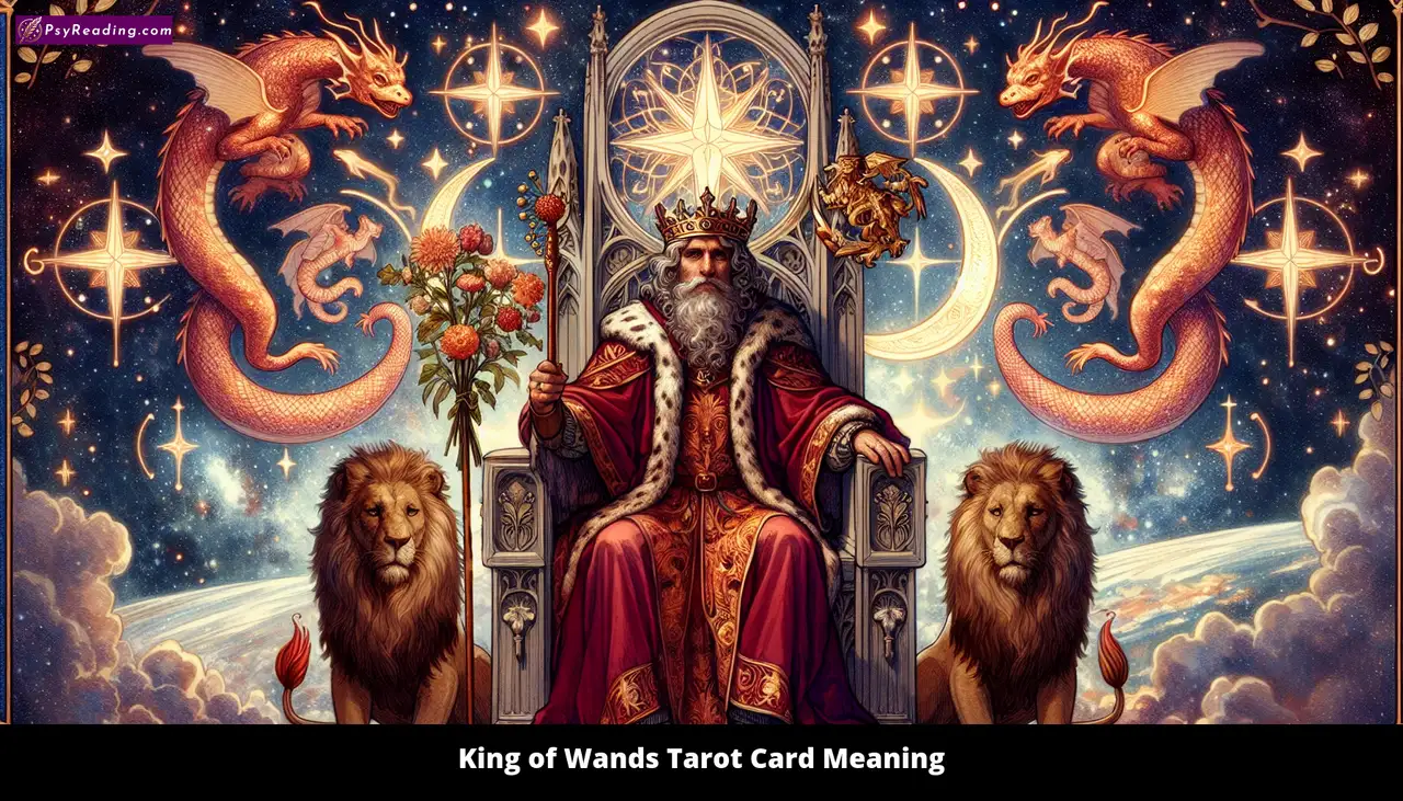 Tarot card depicting the King of Wands