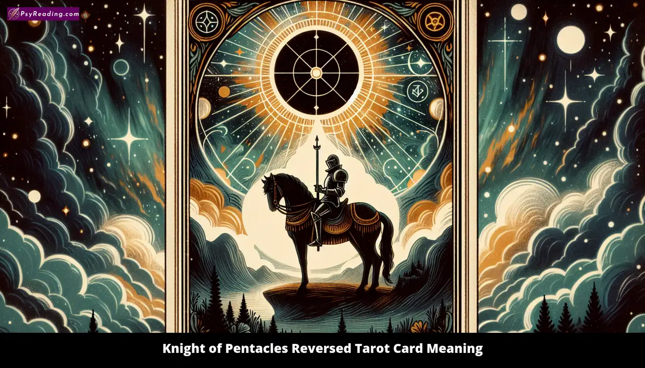 Reversed Knight of Pentacles Tarot Card