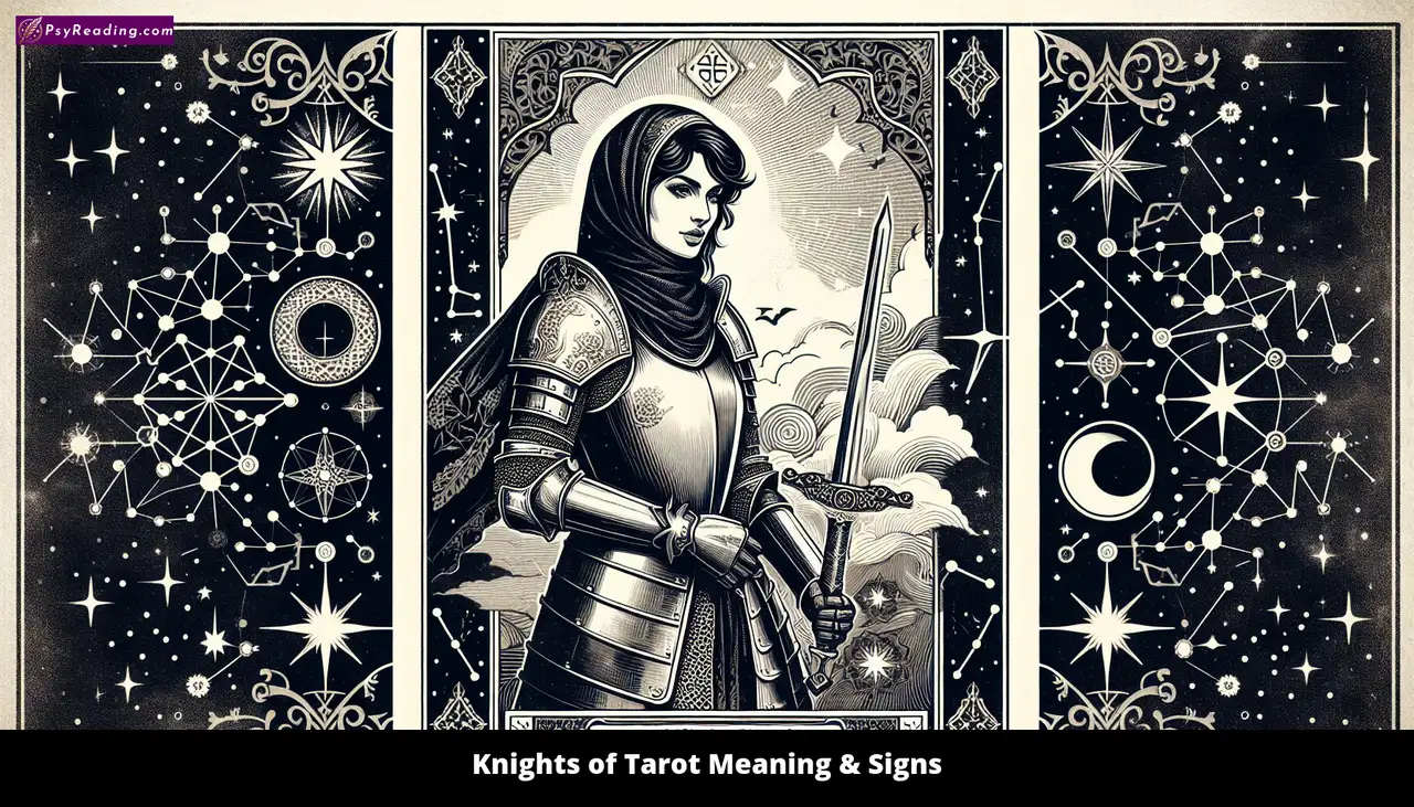 Tarot Knights symbolize meaning and signs.