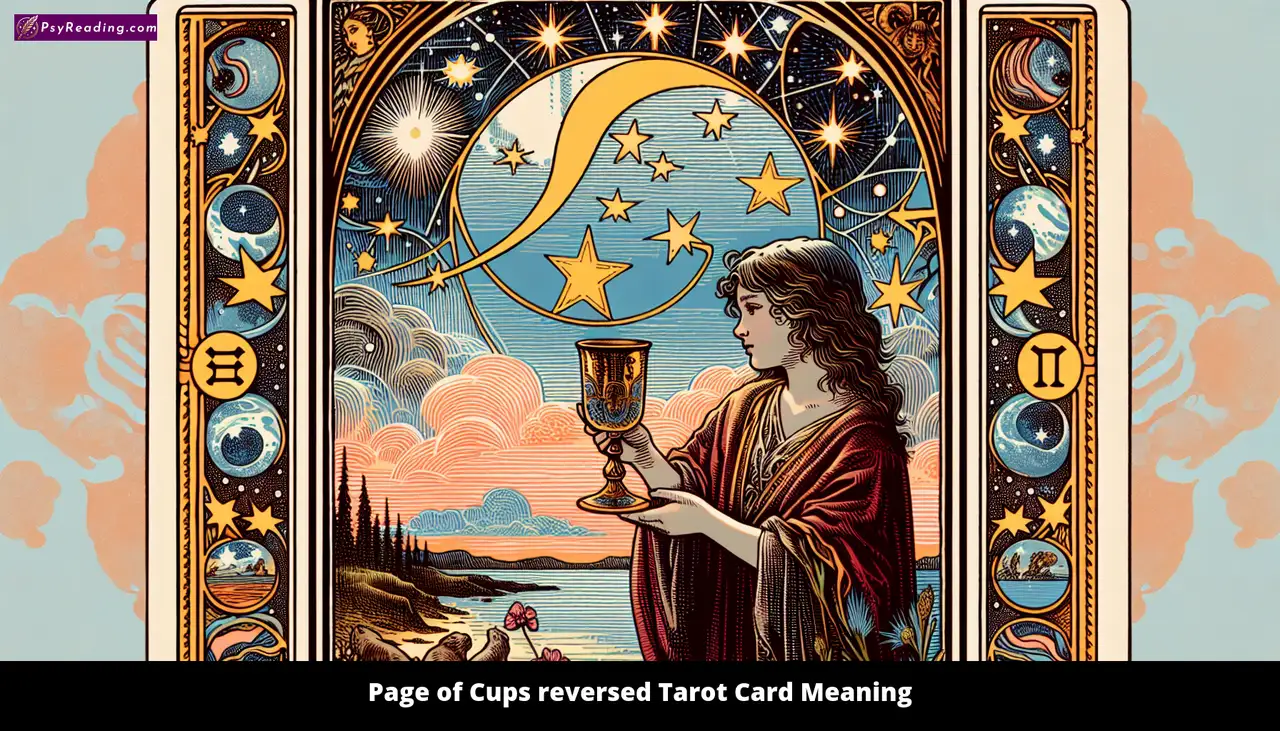 Reversed Page of Cups Tarot Card