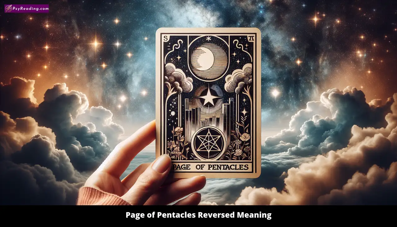 Page of Pentacles Reversed Tarot Card