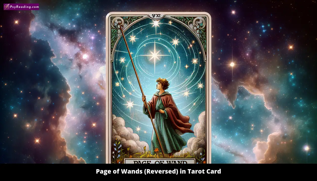 Tarot Card: Reversed Page of Wands