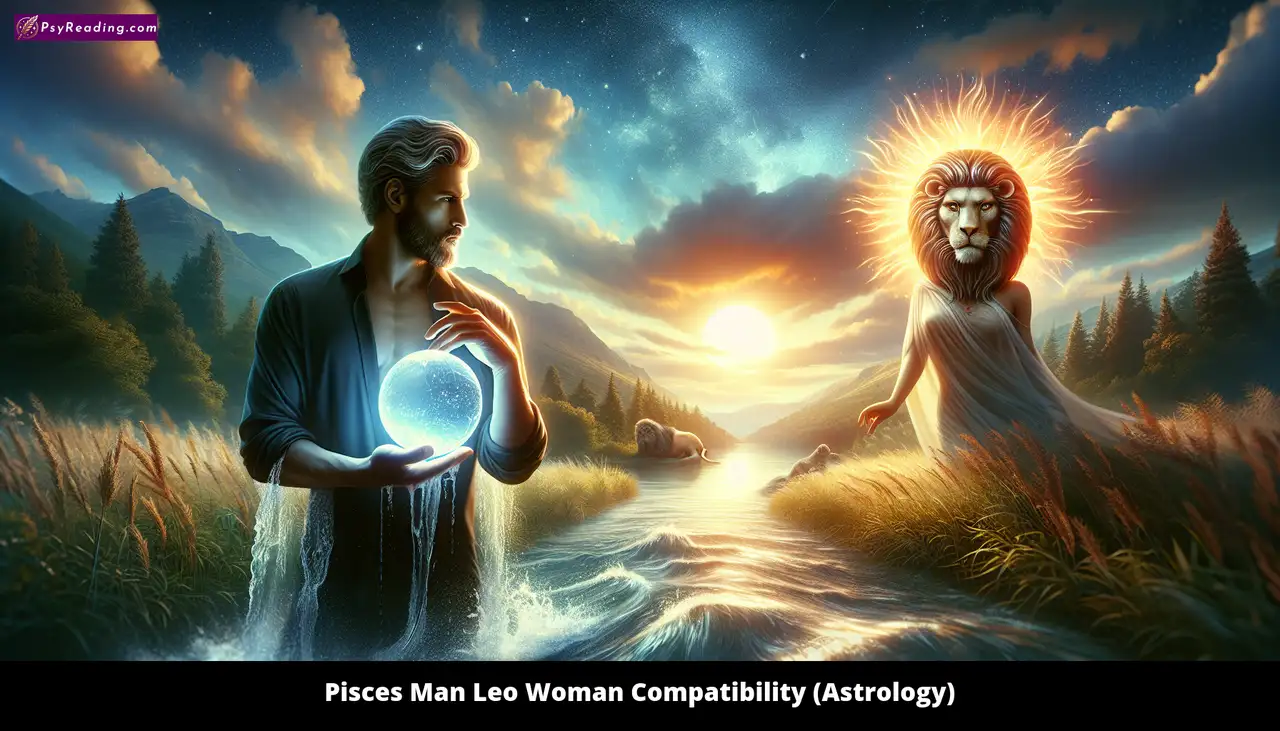 Pisces man and Leo woman zodiac compatibility.
