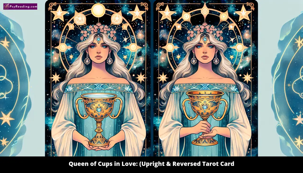 Queen of Cups Tarot Card in Love