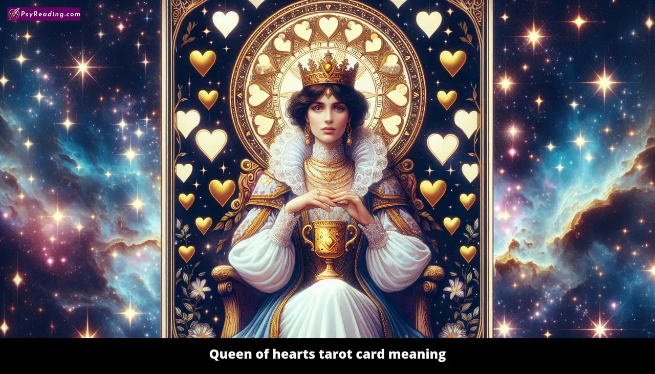Queen of hearts tarot card interpretation.