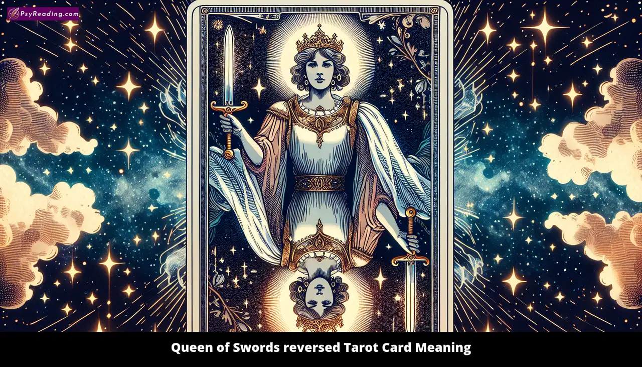 Reversed Queen of Swords Tarot Card