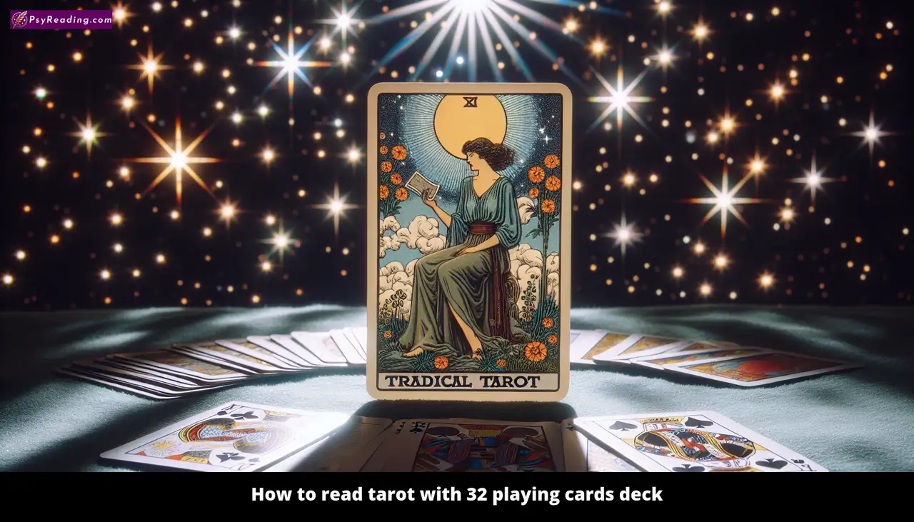 Tarot reading with 32-card deck guide