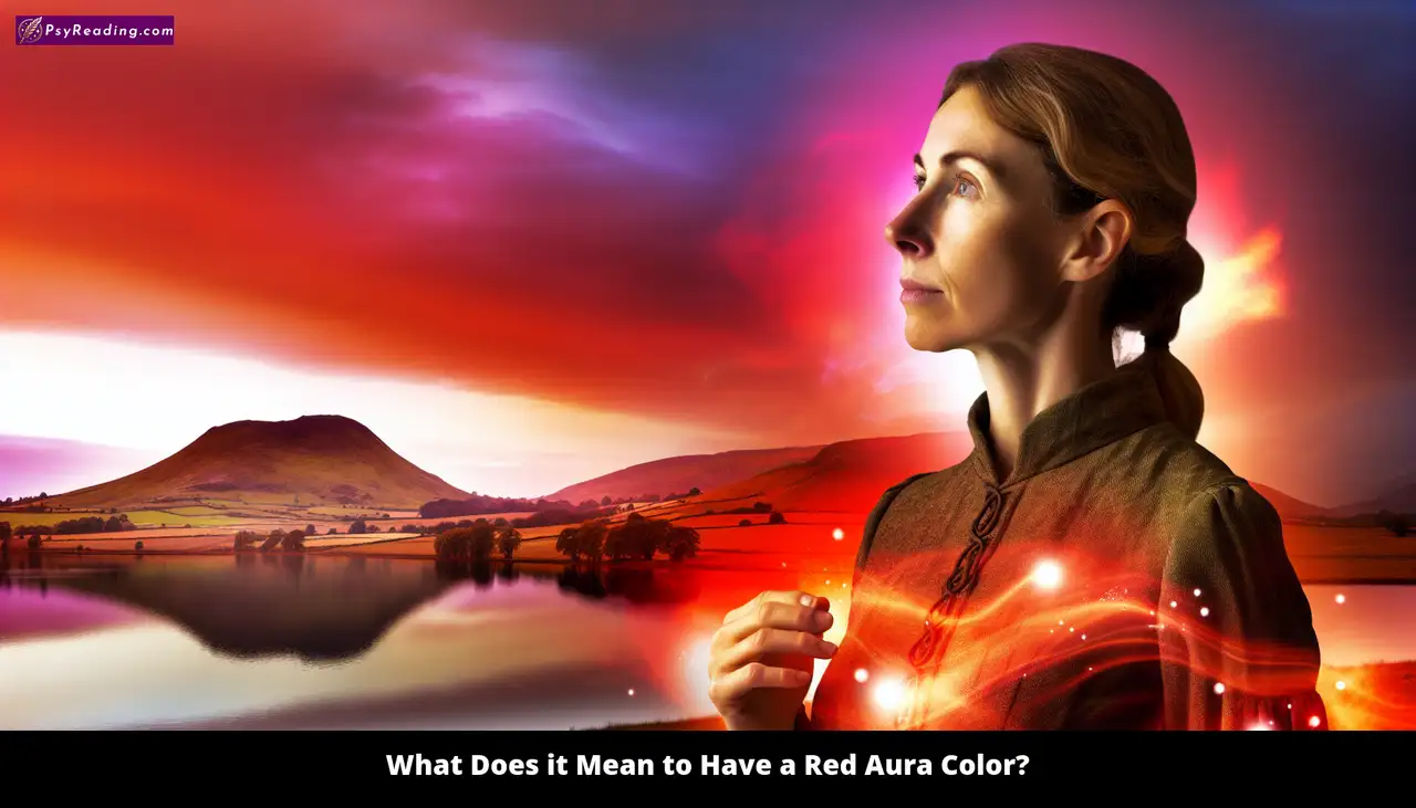 Red aura color representing energetic and passionate personality.