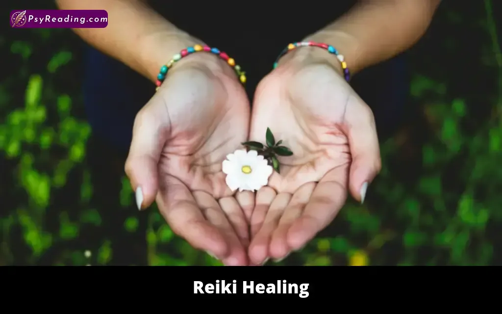 Vibrant energy healing hands through Reiki practice