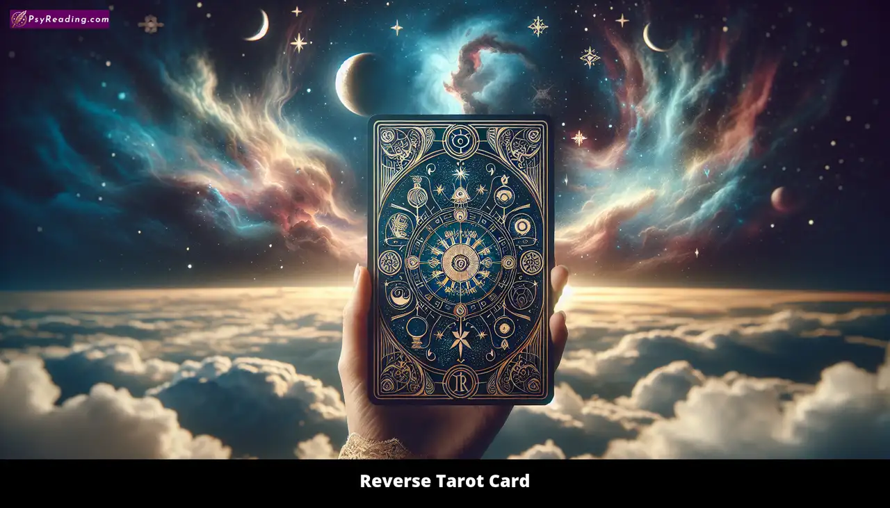 Reverse Tarot Card - Mystical divination symbol.