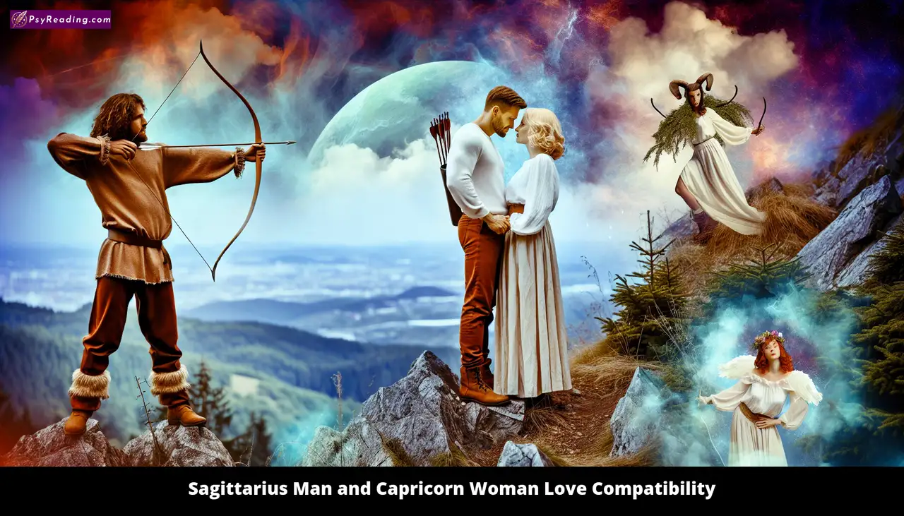 Sagittarius man and Capricorn woman embrace love