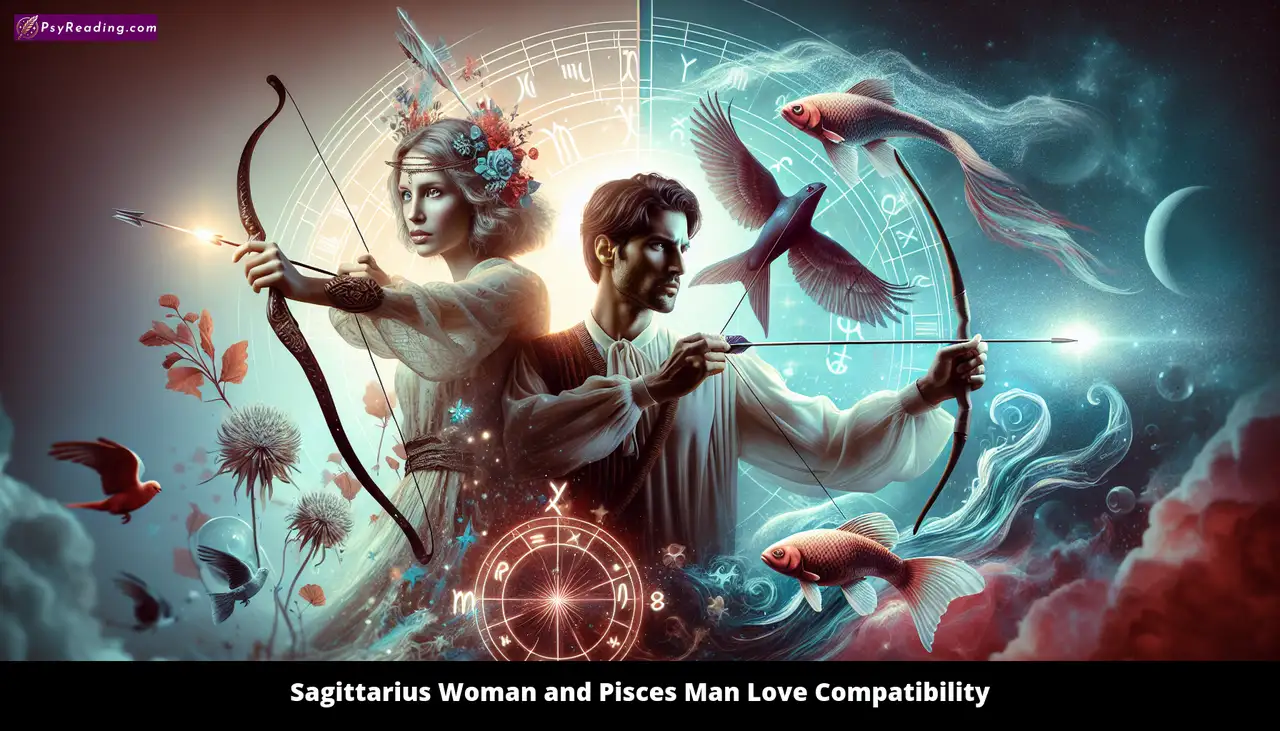 Sagittarius man and Pisces woman embrace love