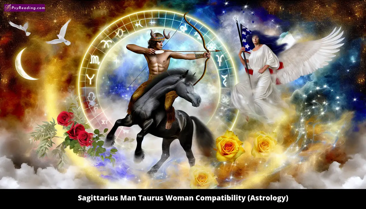 Sagittarius man and Taurus woman astrological compatibility.