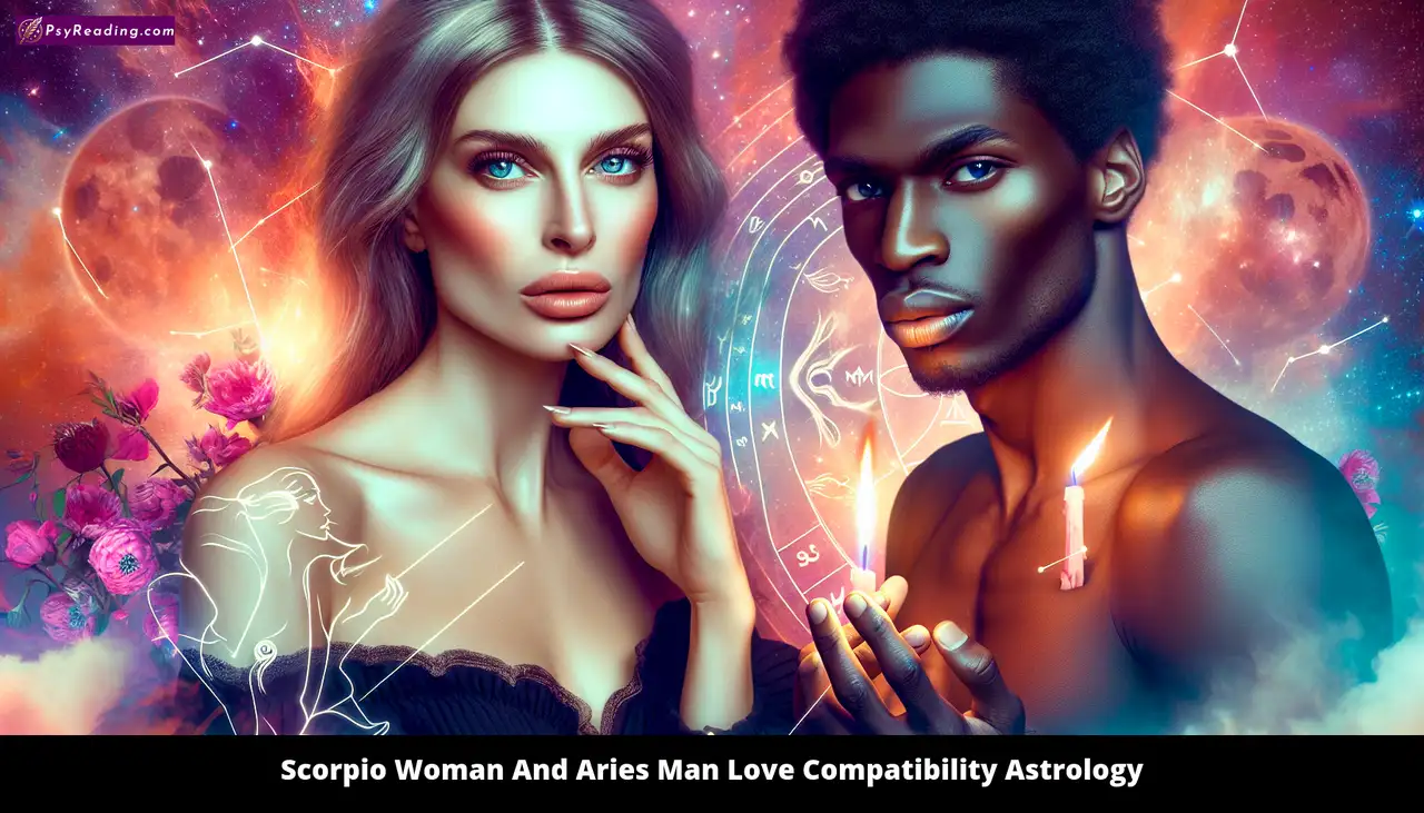 Scorpio woman and Aries man in love.