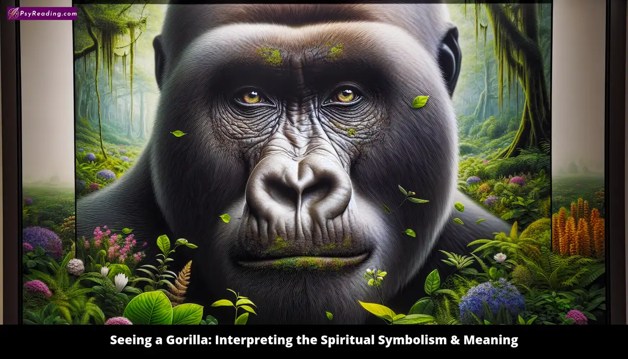 Gorilla representing spiritual symbolism & meaning.