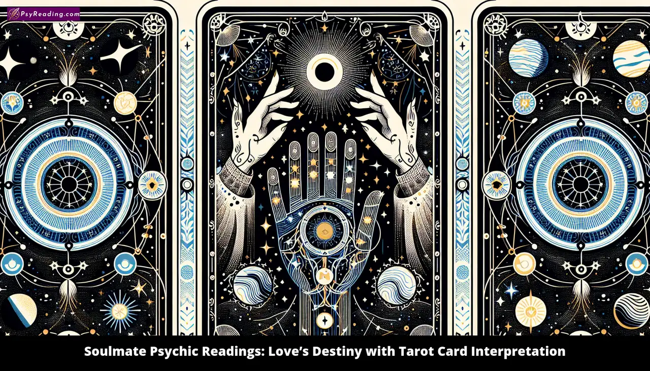 Tarot cards revealing love's destined soulmate.