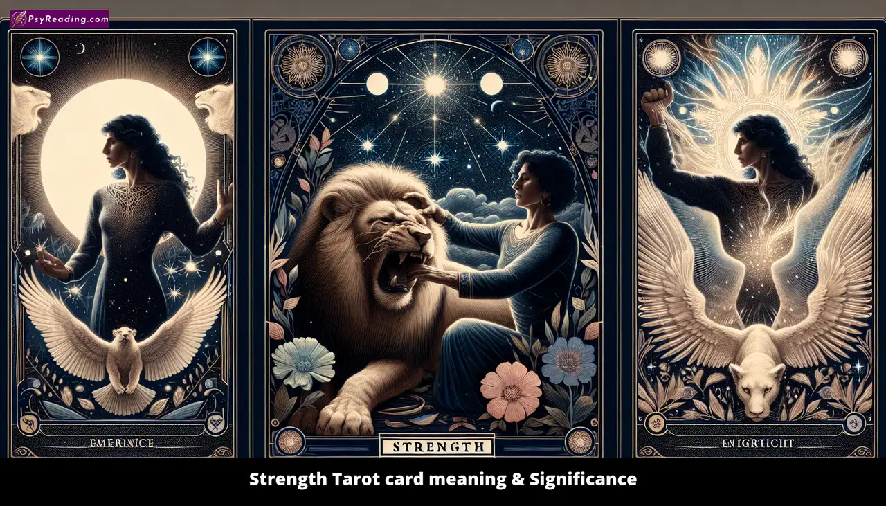 Strength Tarot Card Symbolizing Inner Power