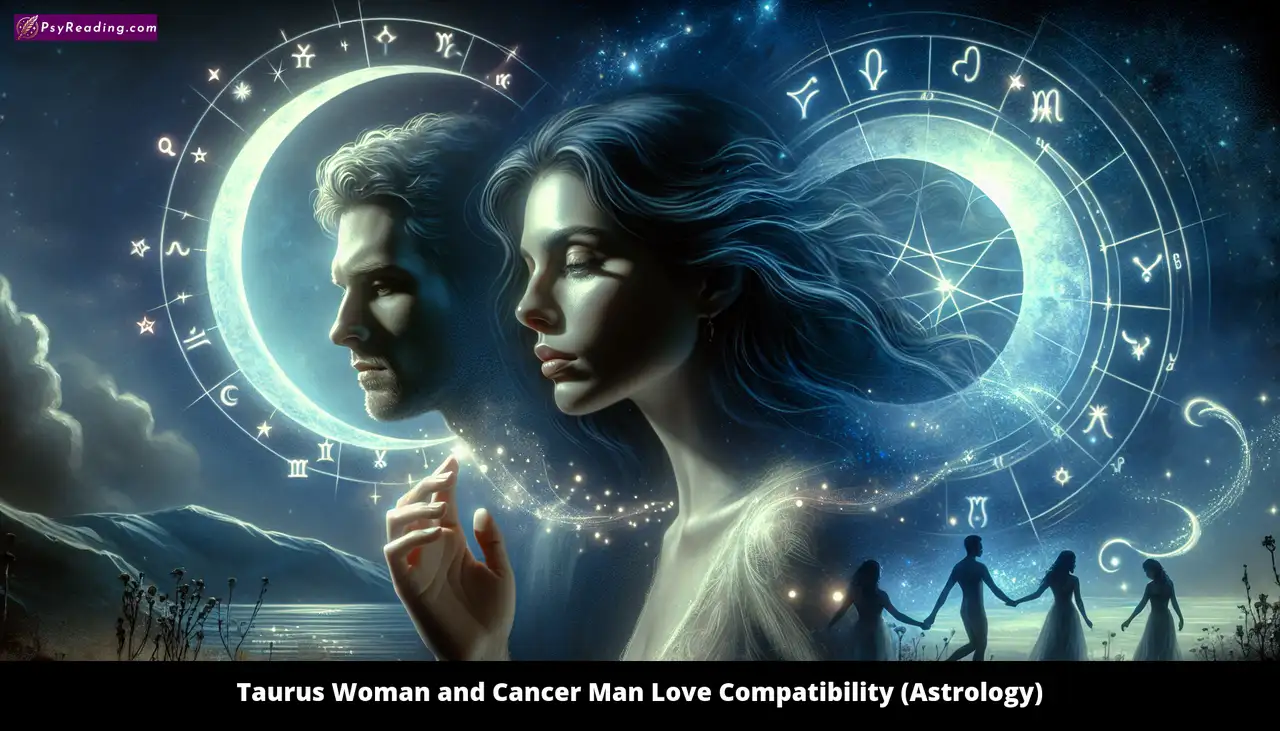Taurus woman and Cancer man in love.