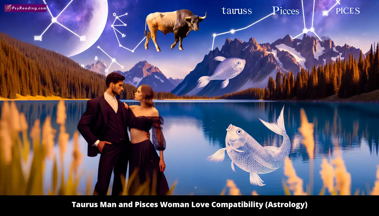 Taurus man and Pisces woman in love.