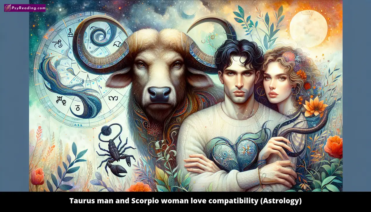 Taurus man and Scorpio woman in love.