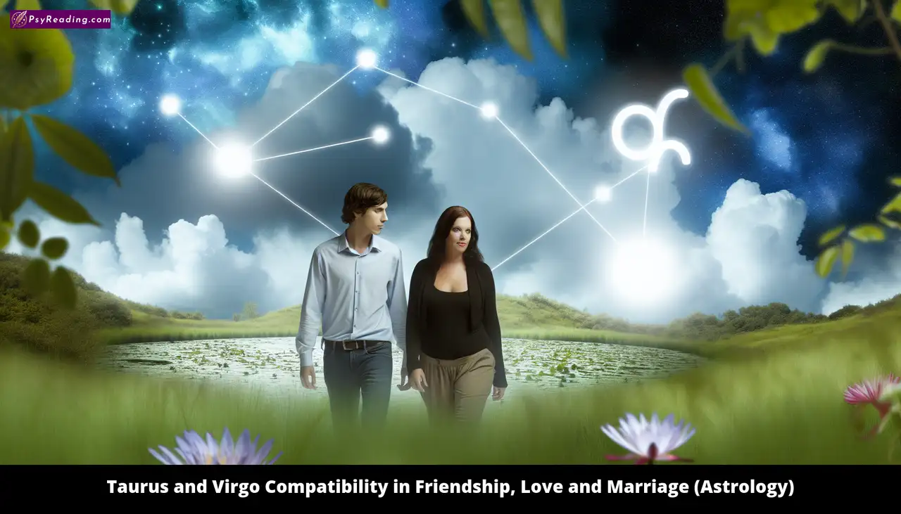 Taurus and Virgo Zodiac Signs Embracing Harmony
