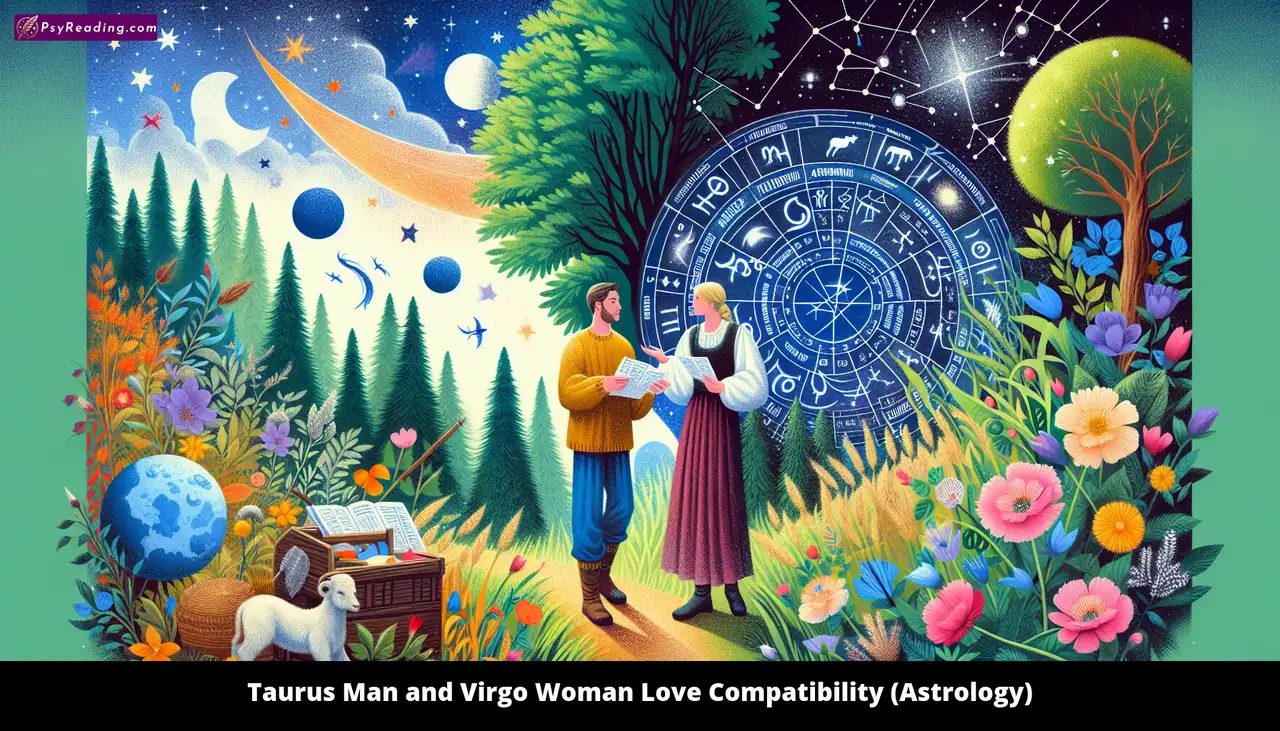 Taurus man and Virgo woman in love.