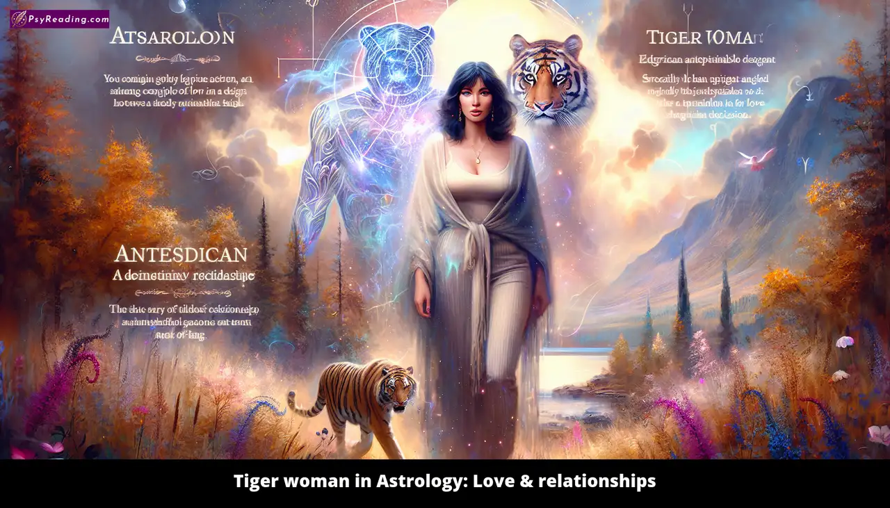 Astrological representation of a fierce Tiger woman.