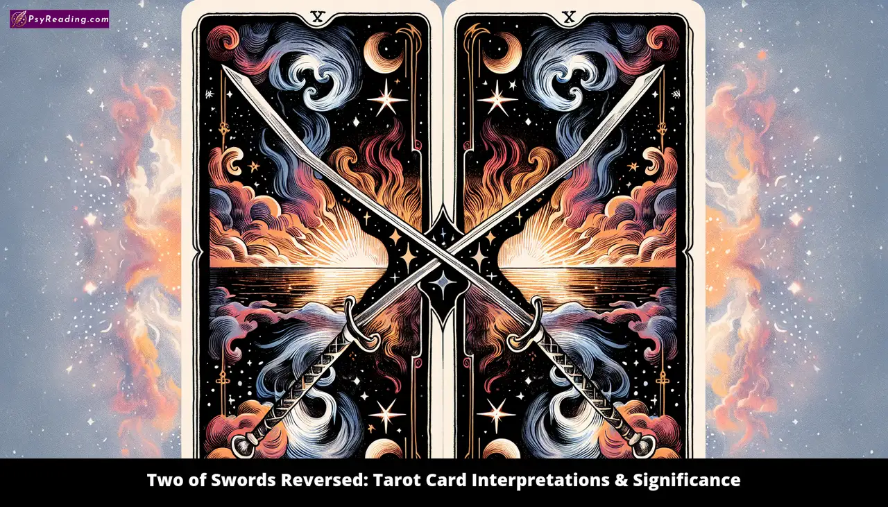 Tarot card: Two of Swords Reversed