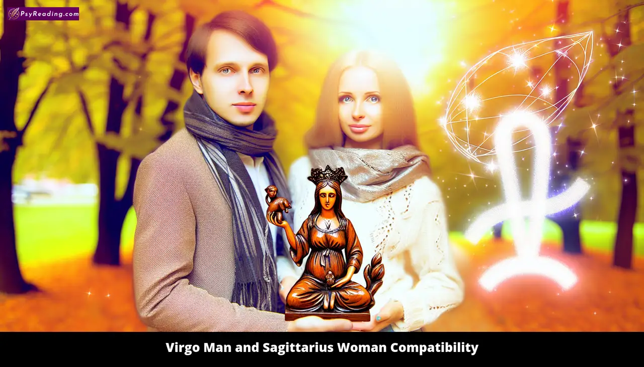 Virgo man and Sagittarius woman in harmony.